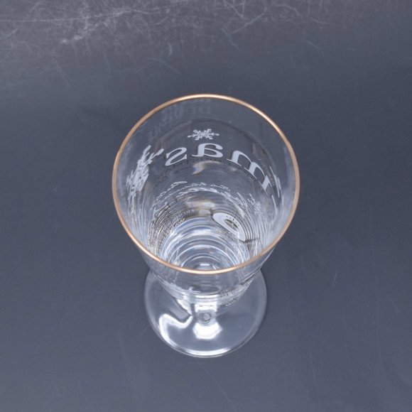 Warsteiner Merry Christmas Winter Stars Tulip Champagne Beer Glass with Box 2010 - Picture 4 of 16